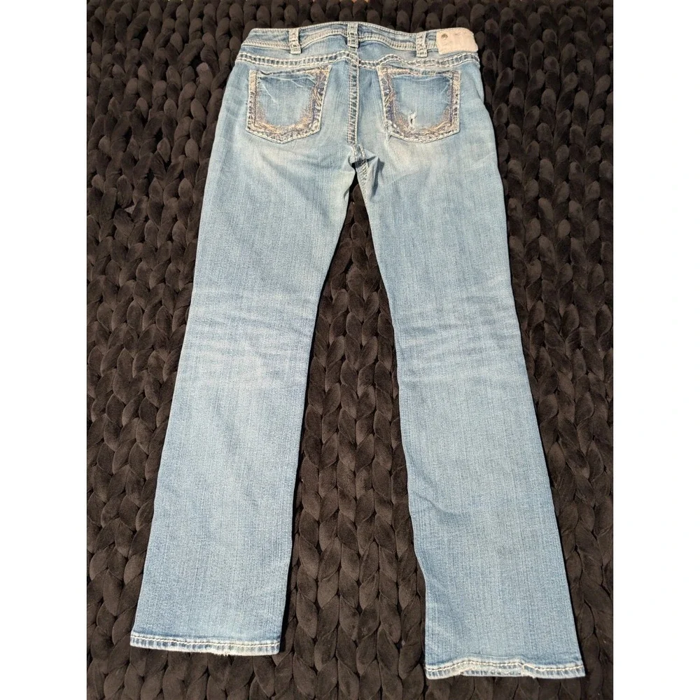 Silver Jeans Co. Suki Mid-Rise Bootcut Light Wash Blue Jeans Size W34 L32